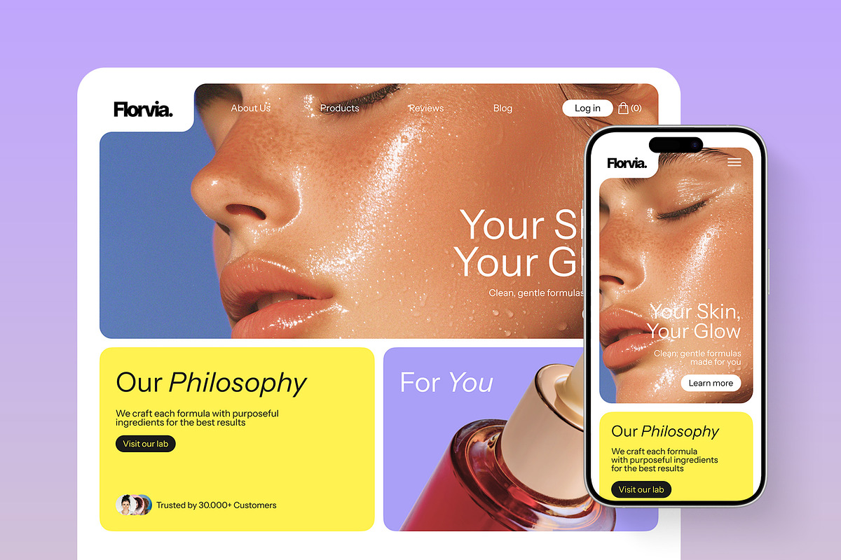 Skincare Figma Landing Page preview 3