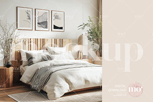 Set of 3 Wood Frame Mockup A3, a Product Mockup by MoMockups