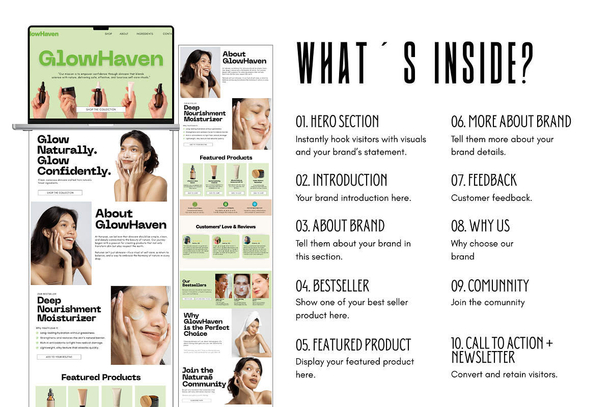 Skincare & Wellness Website Template preview 3