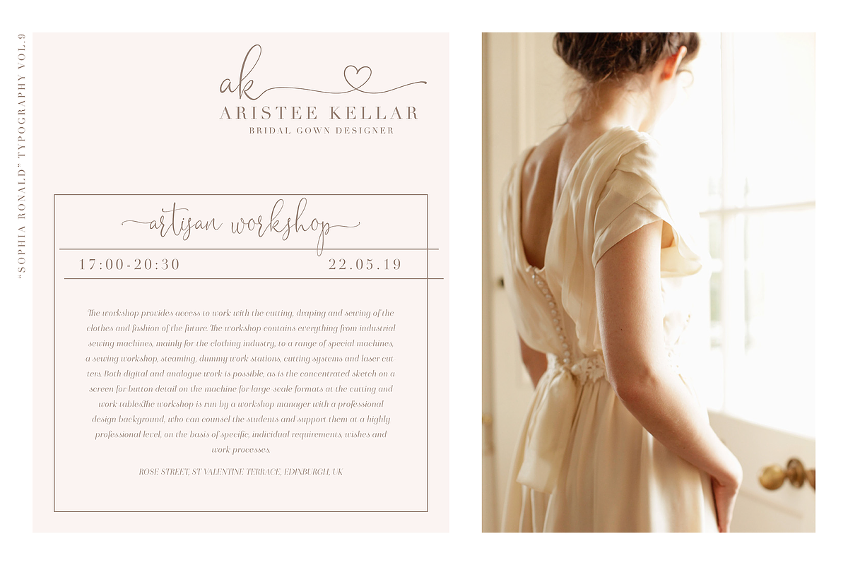 Sophia Ronald // Lovely Script Font, a Script Font by PeachCreme (Photo 10 of 22)