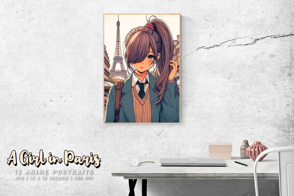 A Girl in Paris, a Person Illustration by Digital Art Creations (Photo 7 of 8)