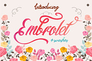 Embrolet (Lucy), a Script Font by JosephaStone (Thumbnail 1 of 7)