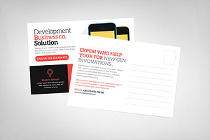 Mobile App Postcard Template