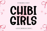 Chibi Girls, a Script Font by InermediaSTUDIO (Thumbnail 1 of 8)