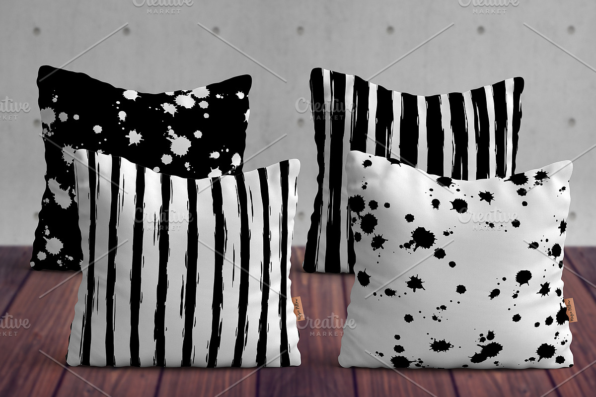 Paint Splatter & Stroke Patterns, a Pattern Graphic by NKTN graphics (Photo 2 of 16)