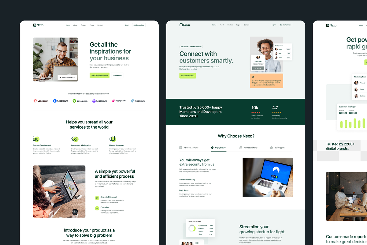 Nexo: Multi-Layout SaaS Figma, an UI Kit Template by FinestDevs (Photo 3 of 8)