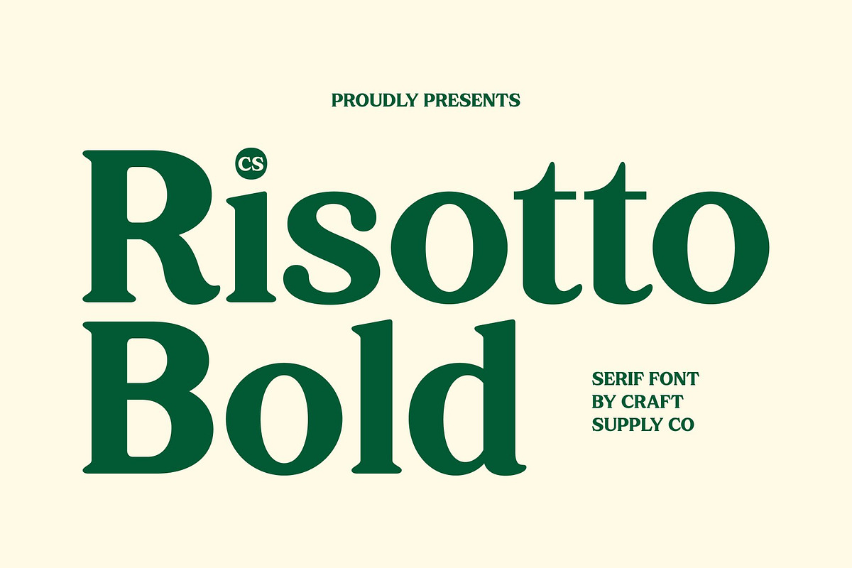 CS Risotto – Retro Serif Font, a Serif Font by Craft Supply Co. (Photo 1 of 8)