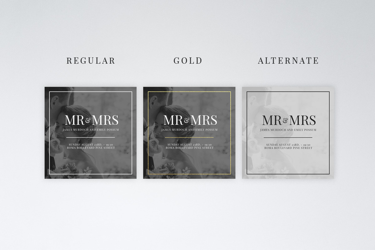 Instagram Wedding Pack, a Social Media Template by Tugcu Design Co. (Photo 5 of 8)