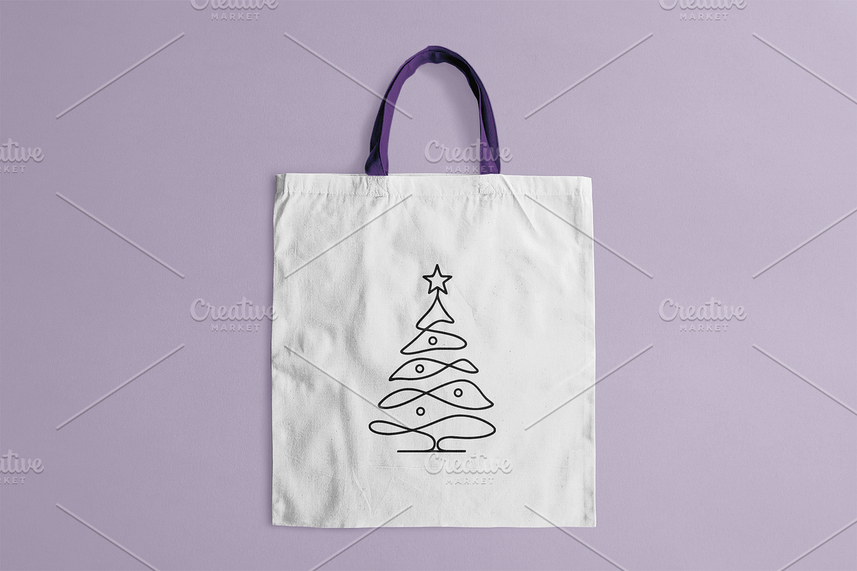 Continuous Line Christmas Tree, a Branding & Logo Template by Vectorium Studio (Photo 2 of 2)