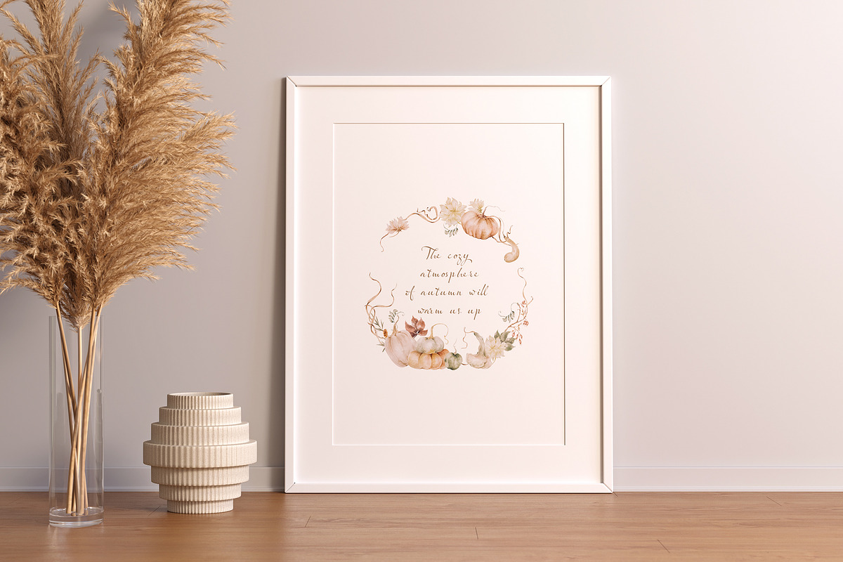 Fall dahlias, pumpkins and mushrooms, an Illustration by astelenadesign (Photo 7 of 16)