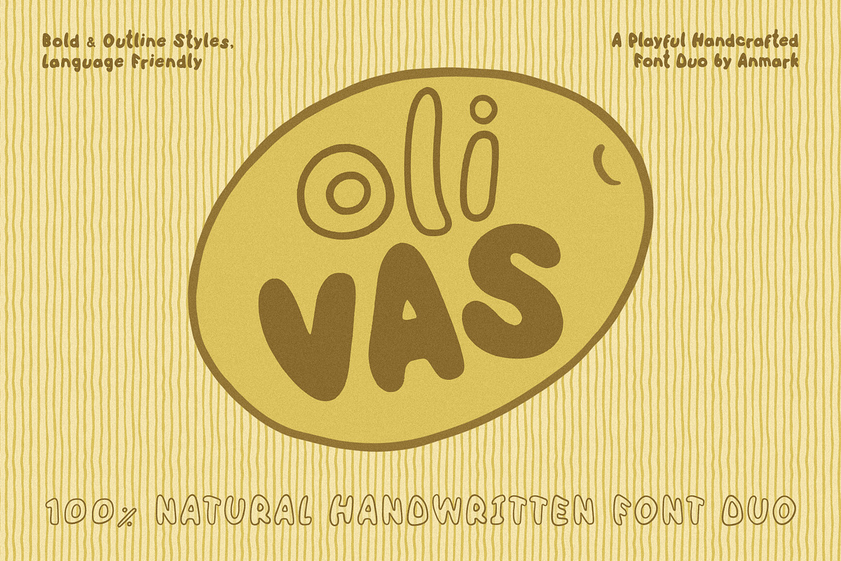 Olivas: Tasty Handmade Font Duo, a Handwritten Font by AnMark (Photo 1 of 15)