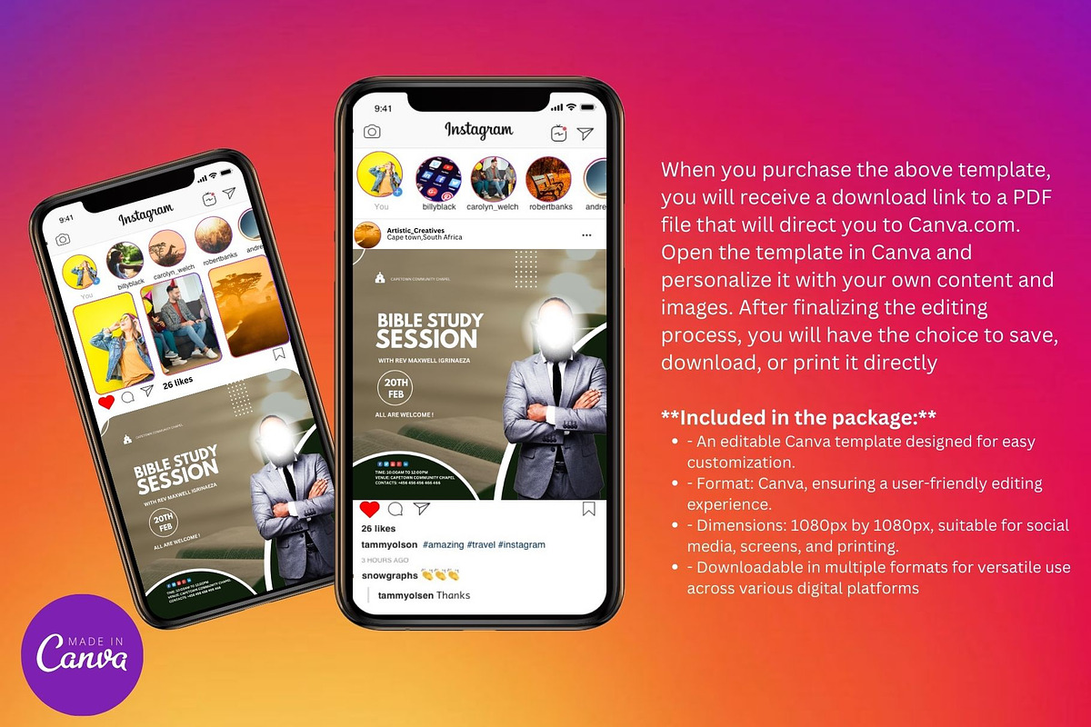 Bible Study Canva Design Template, a Social Media Template by Mishek Munene (Photo 4 of 4)