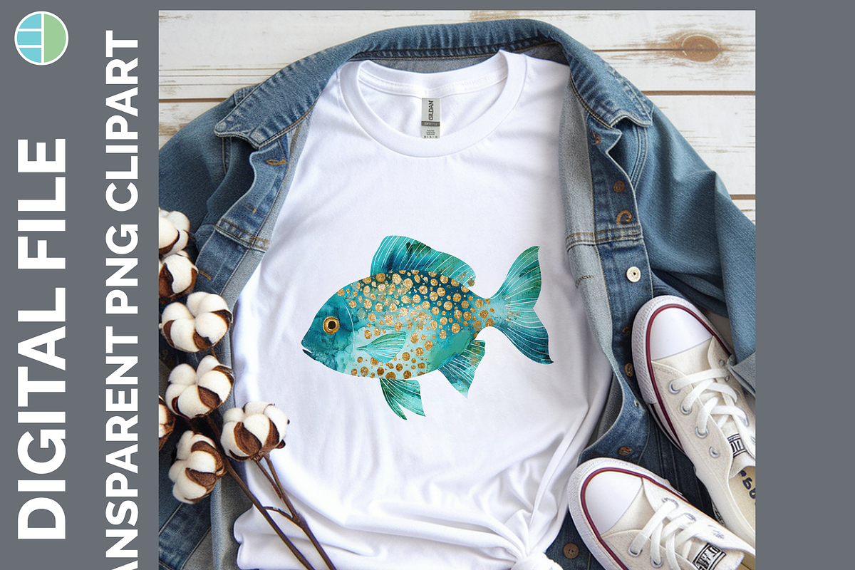 Preppy Fish Clipart Bundle, 22 PNG, an Animal Illustration by Enliven Designs (Photo 4 of 8)