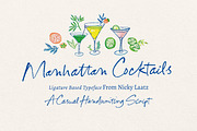 Manhattan Cocktails Handwritten Font, a Handwritten Font by Nicky Laatz (Thumbnail 1 of 15)