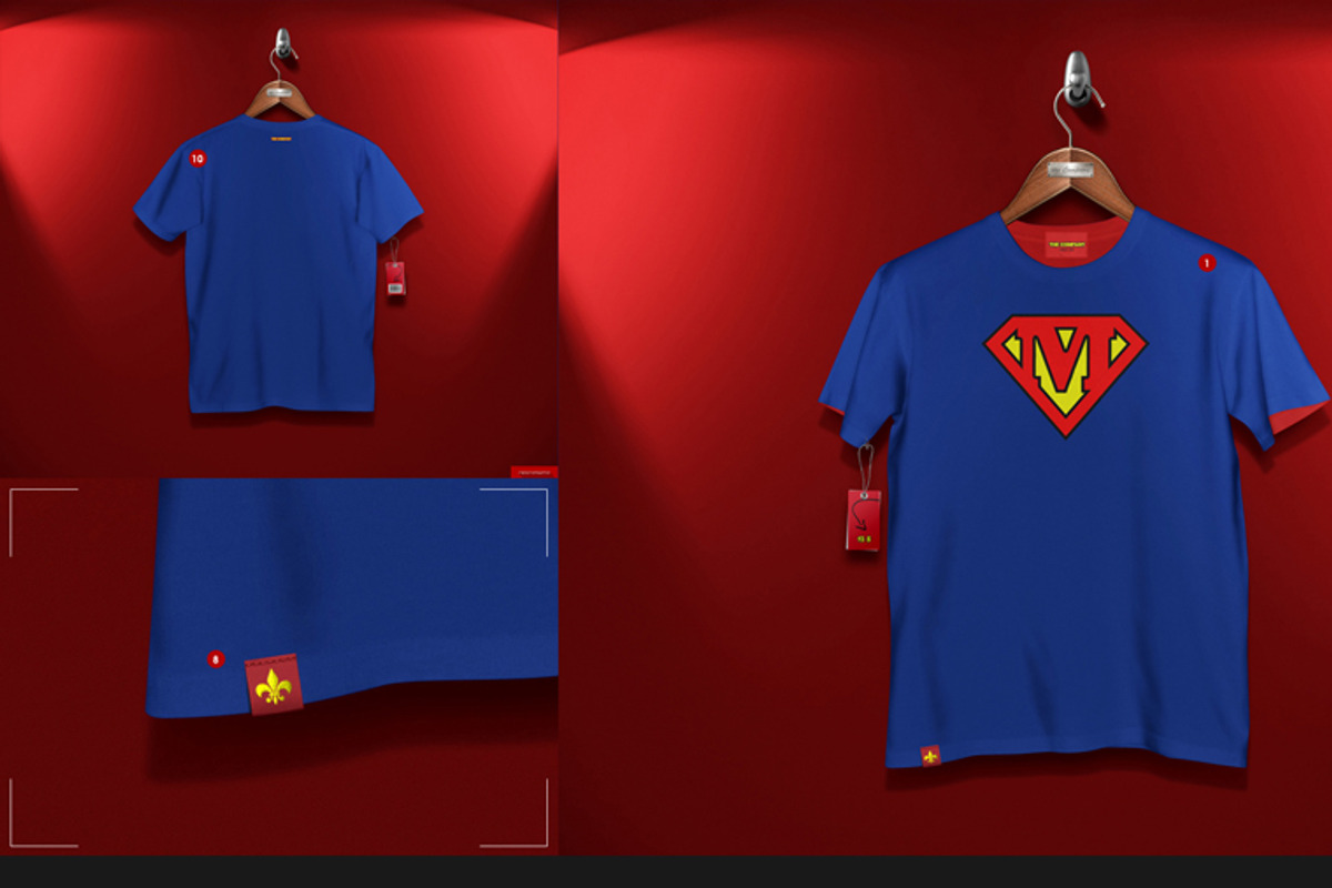 Men's T-shirt On 5 Stages Mock-up, a Hoody Mockup by Mocca Mockups Store (Photo 5 of 69)