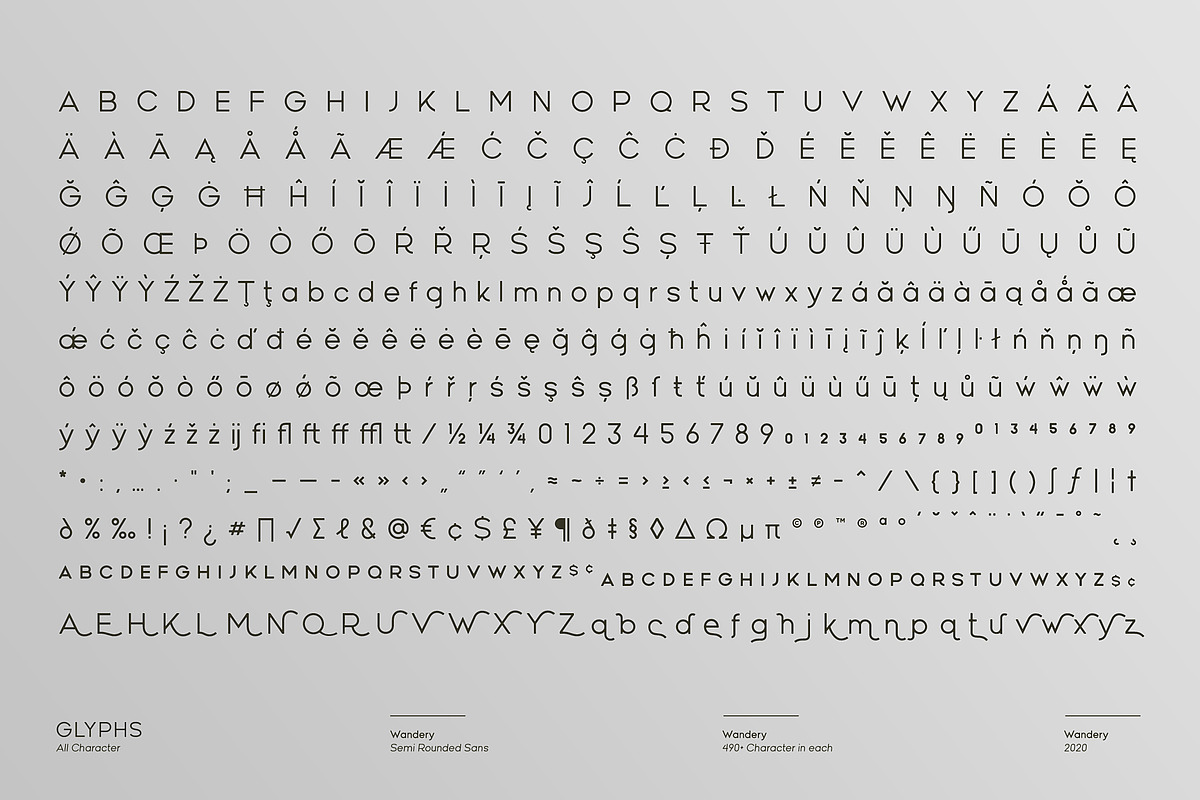 Wandery Modern x Vintage Typeface, a Sans Serif Font by Wandery Supply (Photo 10 of 14)