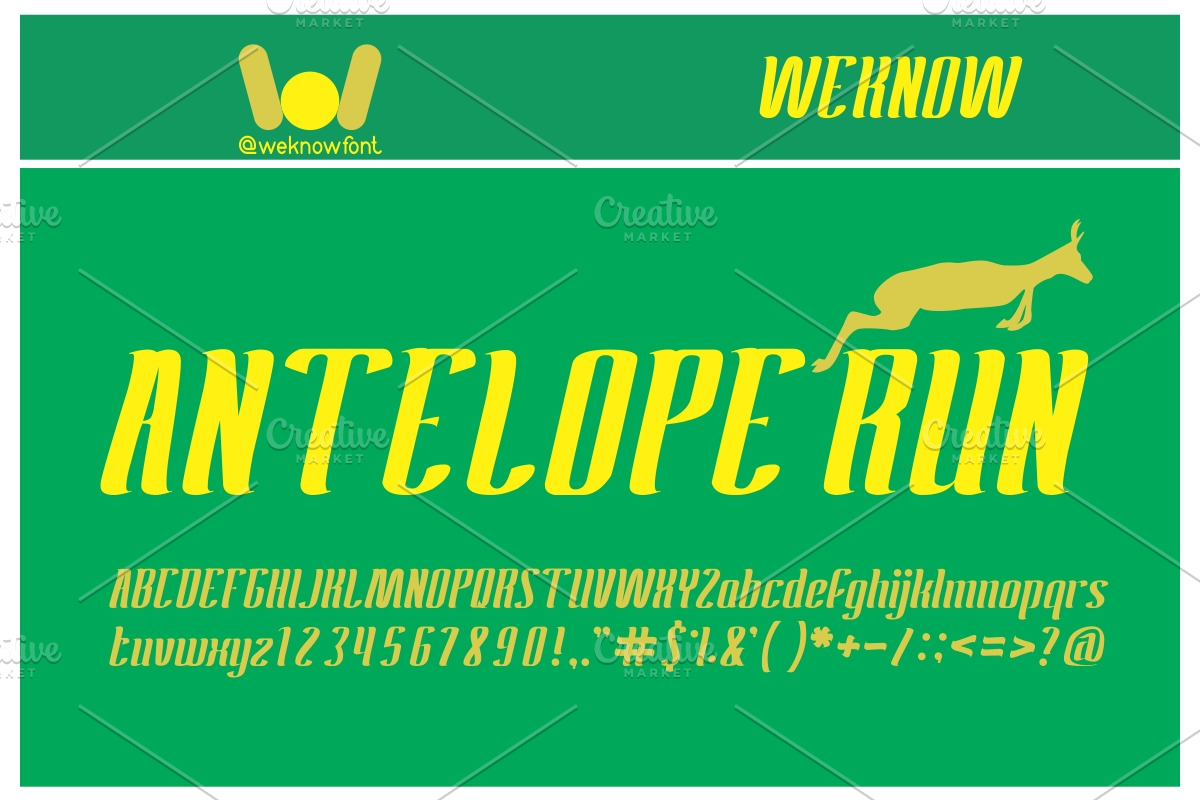 antelope run font preview 3