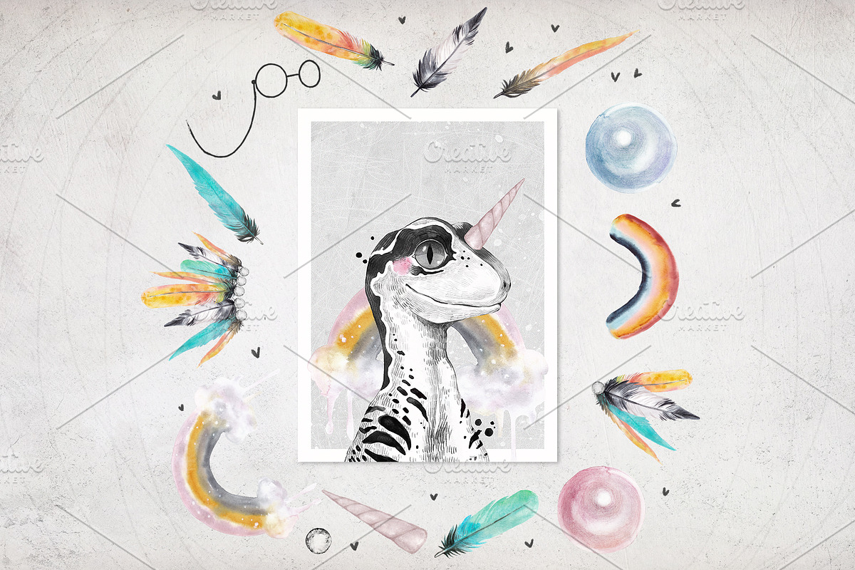 BABY DINOS watercolor set, an Animal Illustration by Natali Smolova (Photo 5 of 12)