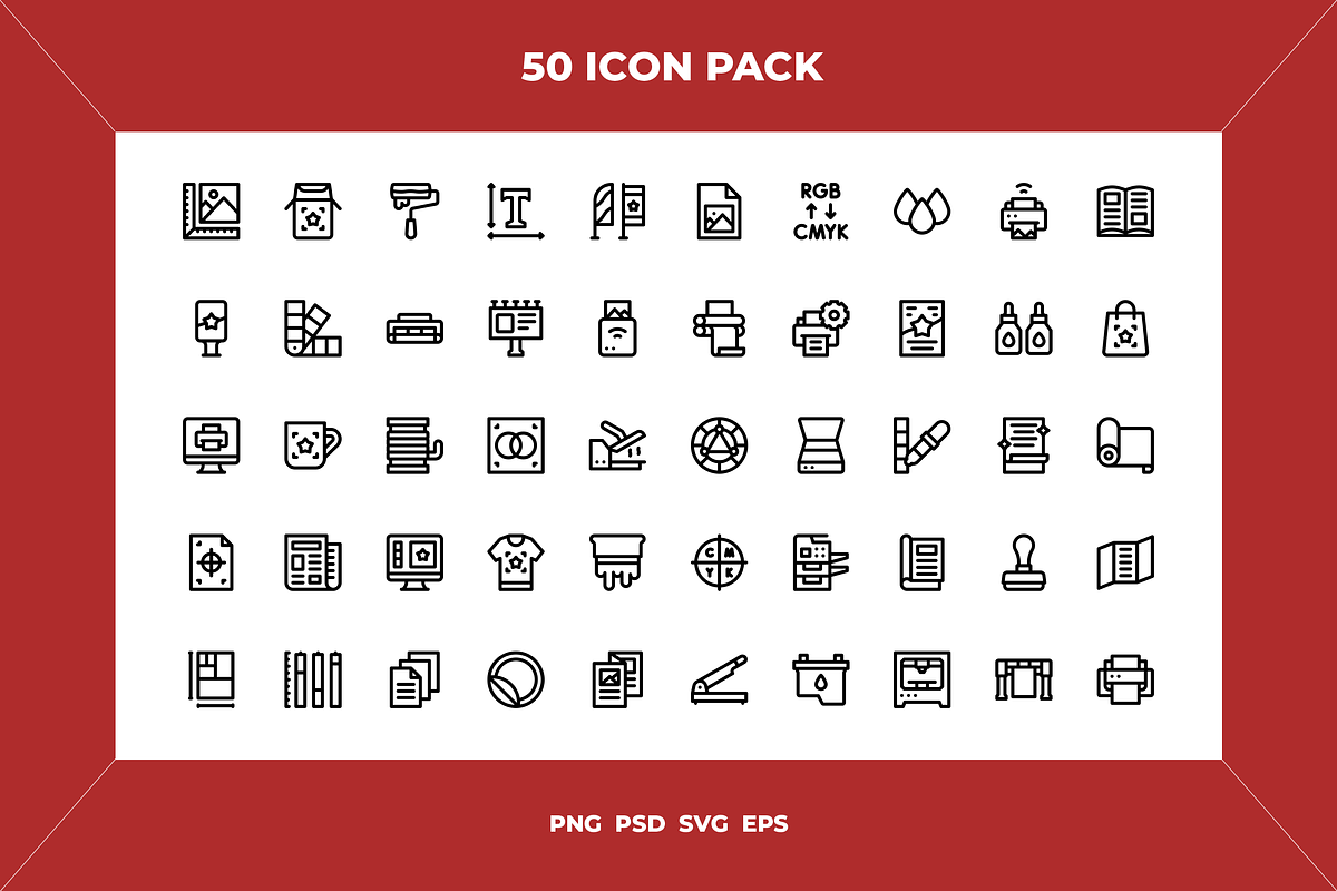 Printing icons, an Outline Icon by Wencory (Photo 1 of 2)