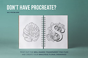 120 Floral Procreate Stamp Brushes, a Brush Add-On by Riveros Illustration (Thumbnail 11 of 13)
