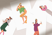 Happy people with different pets set, a Person Illustration by Good Studio (Thumbnail 5 of 7)
