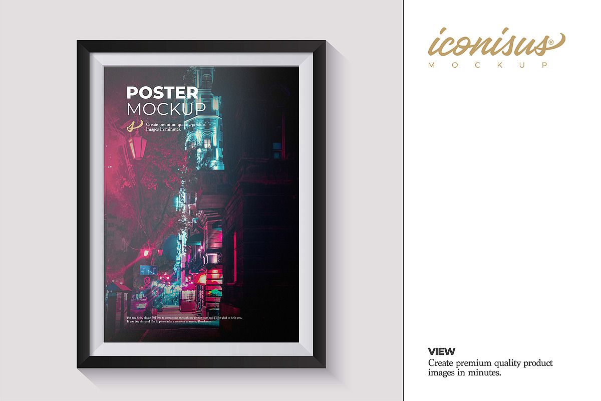 Poster Mockup Template, a Product Mockup by iconisusmockup (Photo 4 of 5)