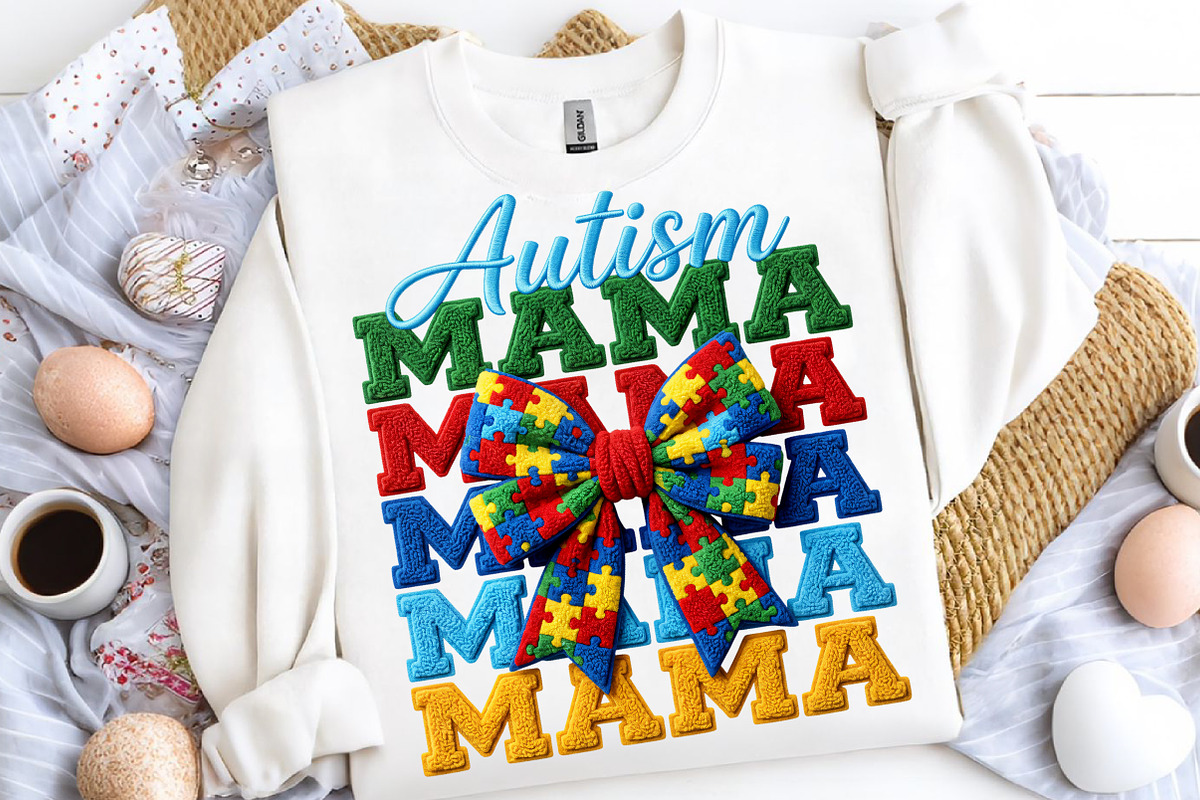 Faux Yarn Autism Awareness PNG, an Illustration by CreationArt (Photo 8 of 8)
