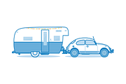 Vintage Camper, an Illustration by CSA Creative Studio (Thumbnail 2 of 2)