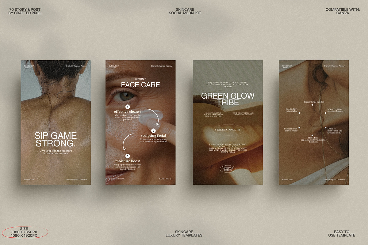 Skincare Instagram Template Pack preview 5