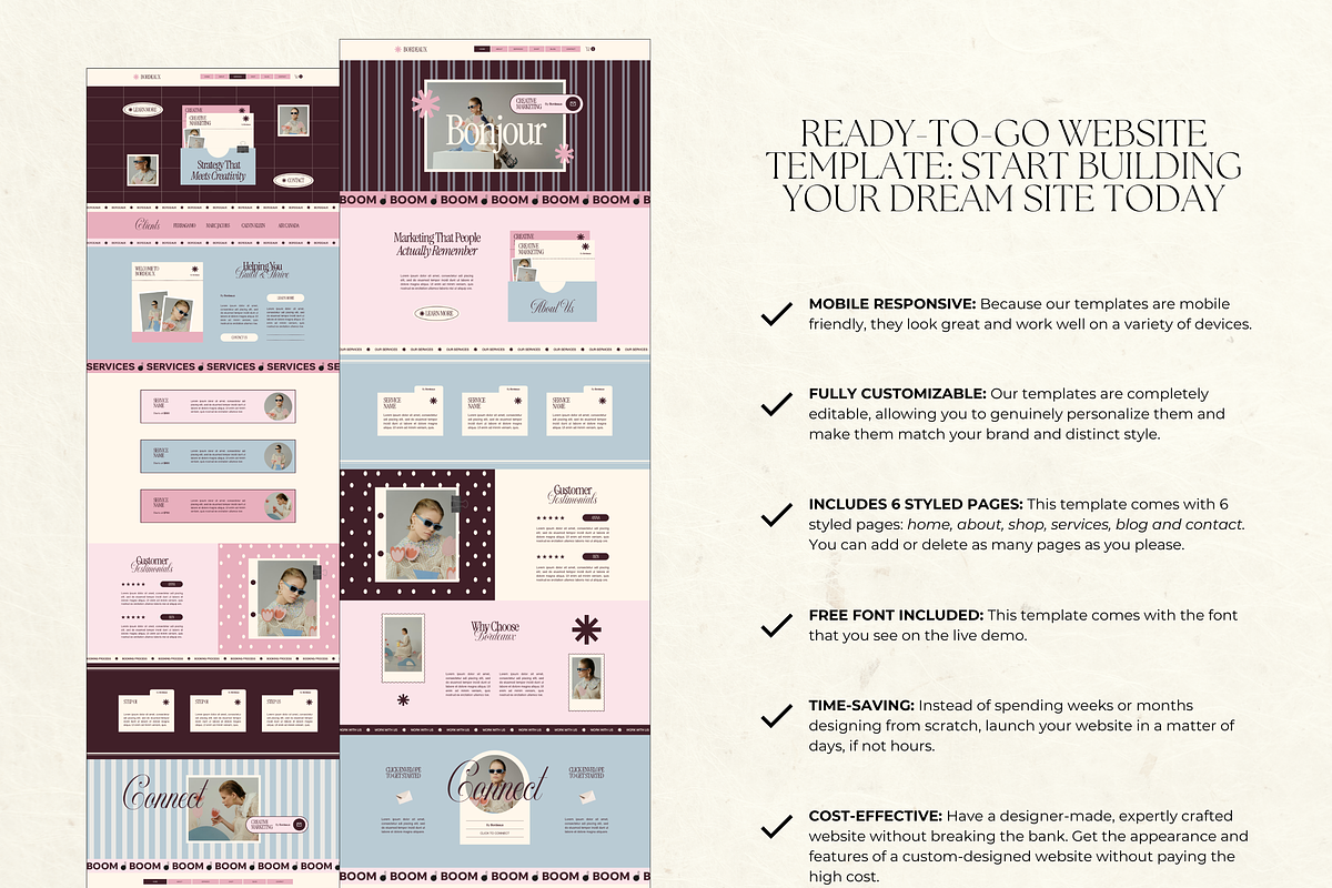 Wix Website Template Small Business, a Wix Template by Branding Babe Co. (Photo 3 of 10)