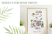 Watercolor Work Home Office Clipart, a Decorative Illustration by S_ARTLOVE (Thumbnail 5 of 8)