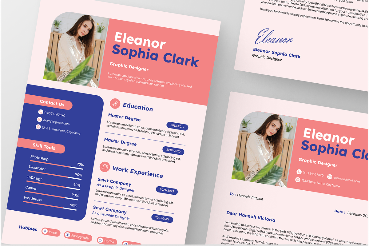 Pink Creative Resume & Cover Letter, a Resume Template by Annora Studio (Photo 3 of 7)