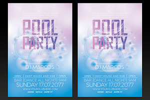 Pool Party Flyer Template