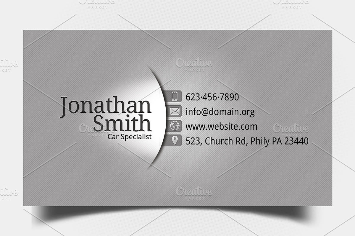 Black-Grey Personal Business Card, a Business Card Template by Aabhaas (Photo 4 of 5)
