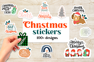 Christmas stickers bundle PNG