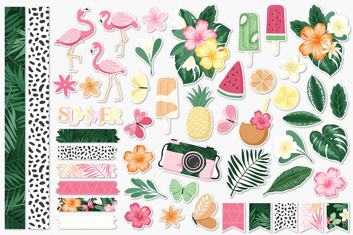 Summer Tropical Digital Bundle, a Pattern Graphic by Paper Starr Studio (Photo 6 of 8)