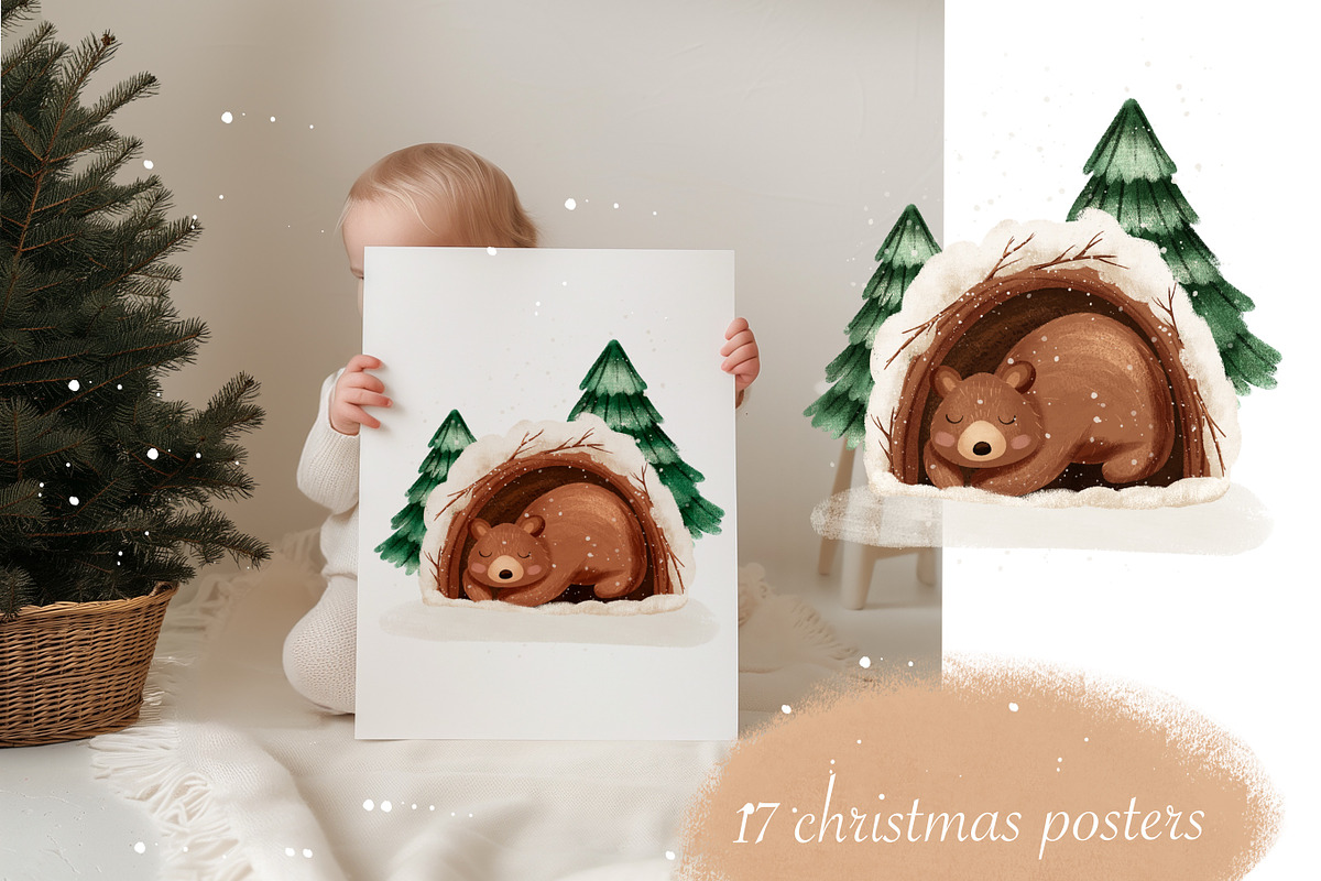 Christmas Taddy Bear. Illustration, an Animal 3D Model by Linerisyart (Photo 14 of 16)