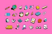 Back To School Element Set, an Education Illustration by Sinando Studio (Thumbnail 2 of 4)