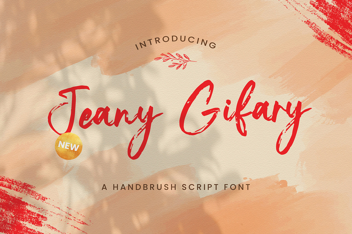 Jeany Gifary - Textured Brush Font, a Script Font by StringLabs (Photo 1 of 10)
