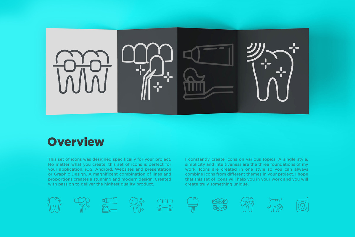 Dentist  | 16 Thin Line Icons Set, an Outline Icon by Alex Blogoodf (Photo 3 of 15)