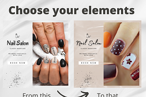 32 MANICURE Instagram Canva Template