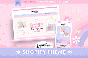 Girly Pink Shopify Theme, a Shopify Template by Design Pixie