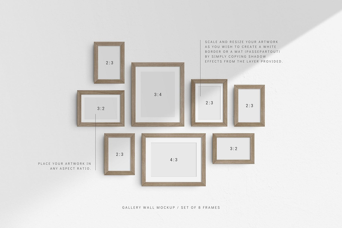 Gallery Wall Mockup | 8 Frames, a Household Mockup by DESIGN BY nube (Photo 10 of 12)