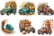 Autumn Vintage Truck Clipart, an Illustration by DreamArtGraphic (Thumbnail 4 of 4)
