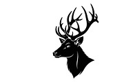 deer head wall mount silhouette, an Illustration by Amazin_art (Thumbnail 7 of 51)