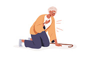 Old people fall down by accident set, a Person Illustration by Good Studio (Thumbnail 7 of 7)