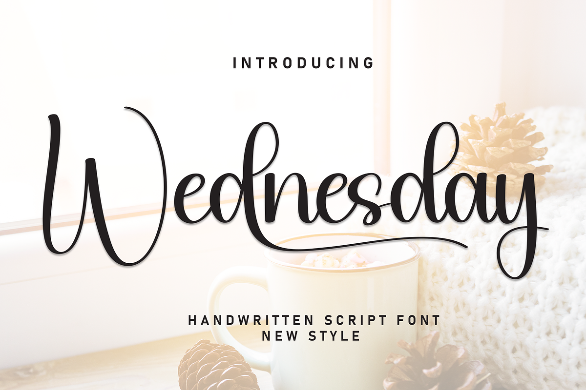 Wednesday | Script Font, a Handwritten Font by Scratchones (Photo 1 of 9)