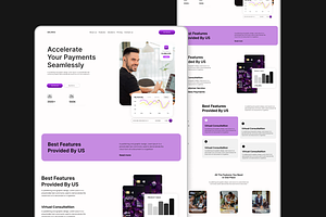 Balance - Finance App Landing Page, an UI Kit Template by Hammad Arif