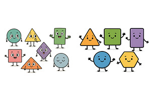 Colorful geometric shapes dancing, an Object Illustration by ZinetroN
