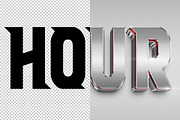 Hour 3D editable text effect, a Layer Style Add-On by Hello Muh (Thumbnail 2 of 2)